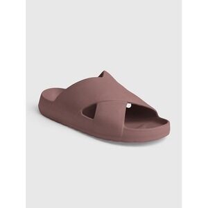 Gap Women's 10 Criss-Cross Pillow Pool Slides Sandals Platform Peppercorn Brown